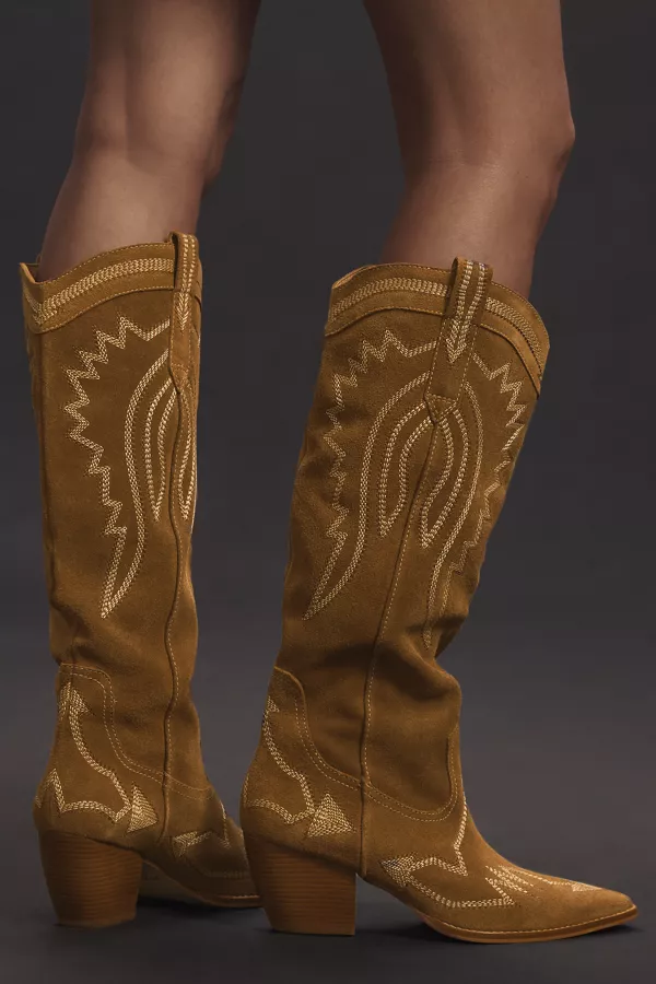 Anthropologie Matisse X Anthropologie Loretta Pull-On Western Boots Neutral