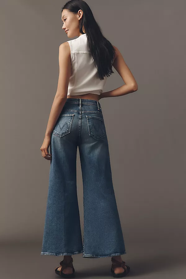 Anthropologie MOTHER The Hustler Roller Ankle High-Rise Wide-Leg Jeans Slip And Fall