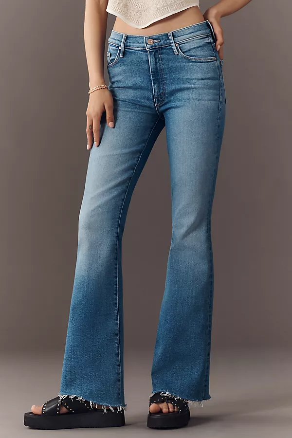 Anthropologie MOTHER The Weekender Mid-Rise Flare Jeans Fan Favorite