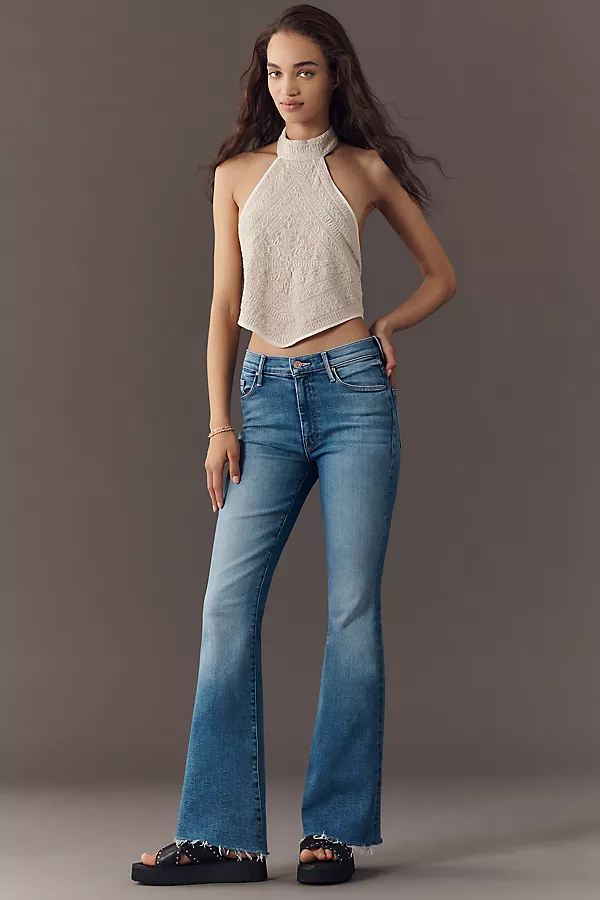 anthropologie MOTHER The Weekender Mid-Rise Flare Jeans Fan Favorite