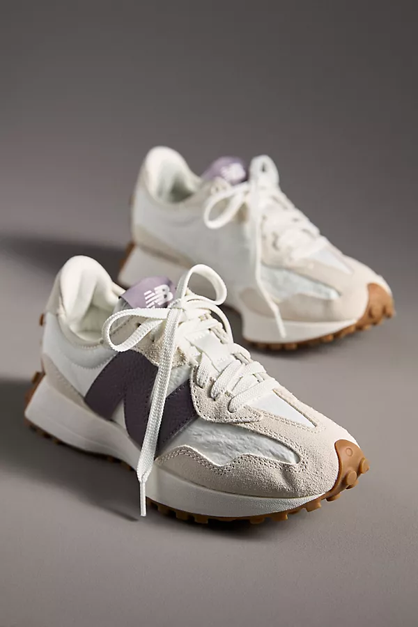 anthropologie New Balance 327 Sneakers Linen/Sea Salt/Dark Ice Wine