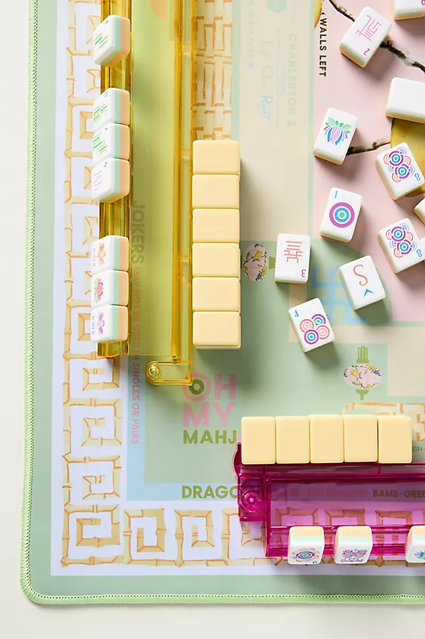 Anthropologie Oh My Mahjong Board Game Bundle Sorbet