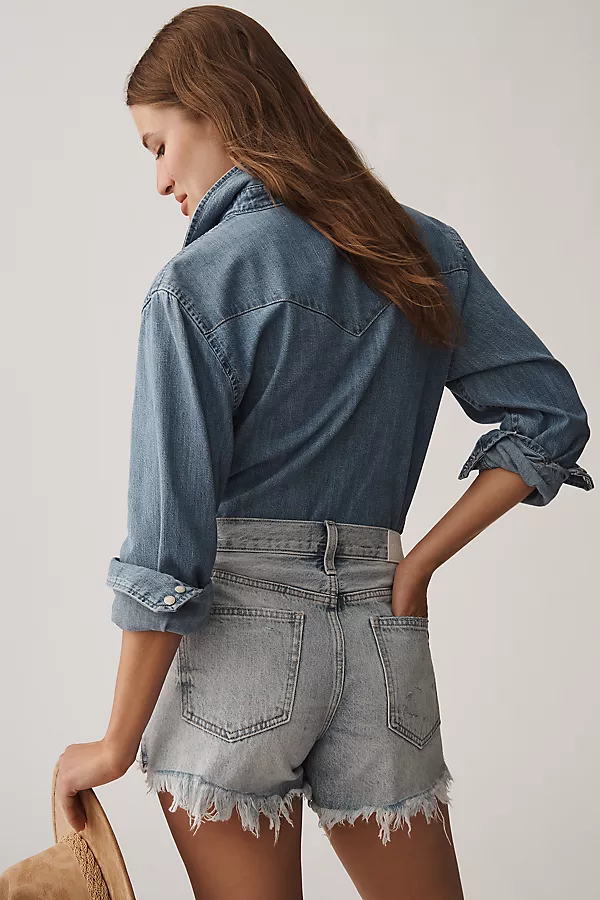 Anthropologie Pistola Gigi Frayed Shorts Vivid Distressed