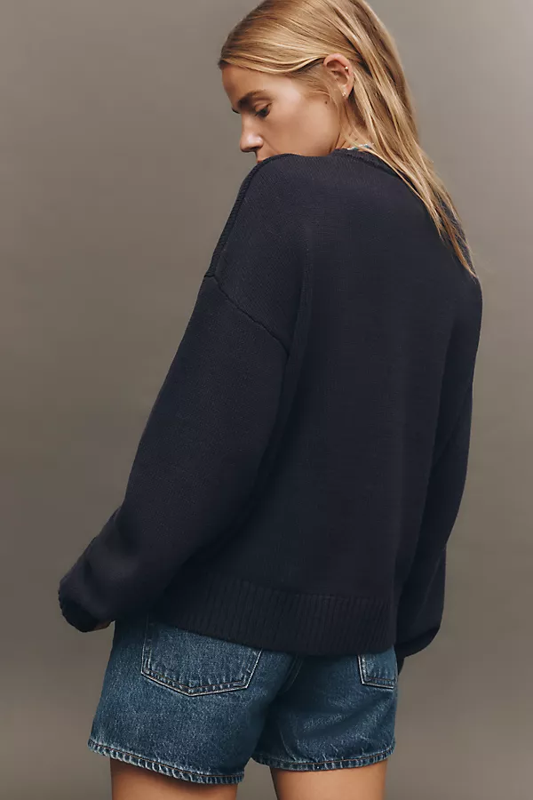 Anthropologie Porridge Jolene Pullover Sweater Americana Dog