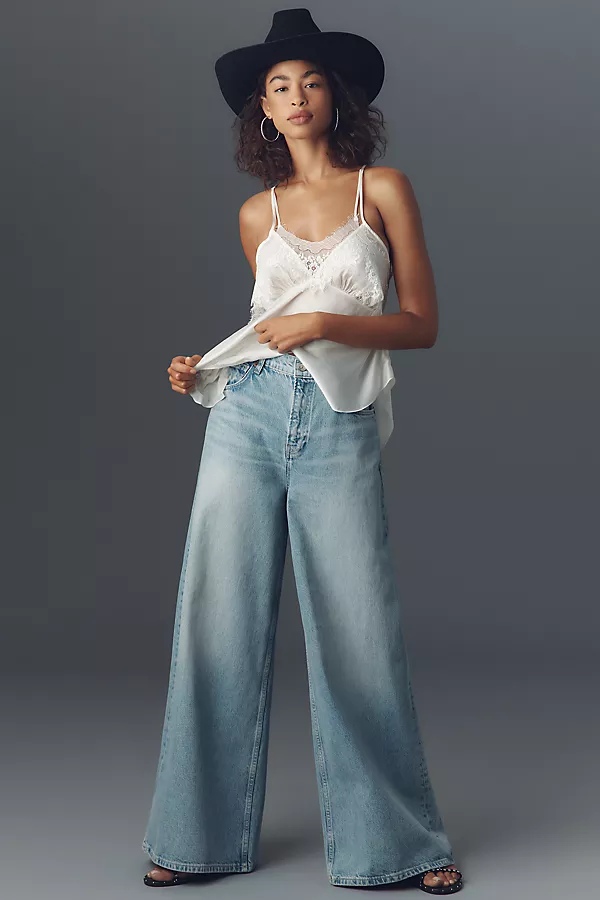 Anthropologie Reformation Addyson High-Rise Wide-Leg Jeans Burnett