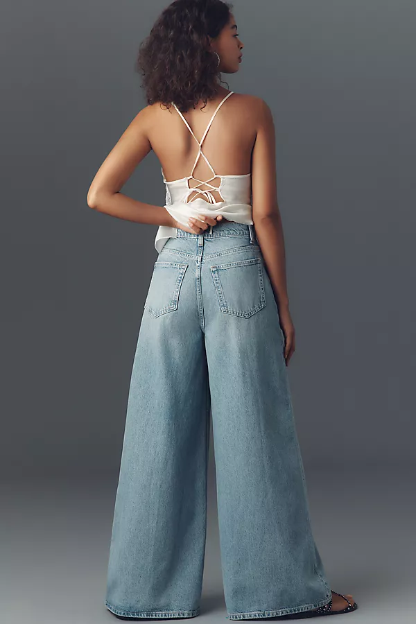 Anthropologie Reformation Addyson High-Rise Wide-Leg Jeans Burnett