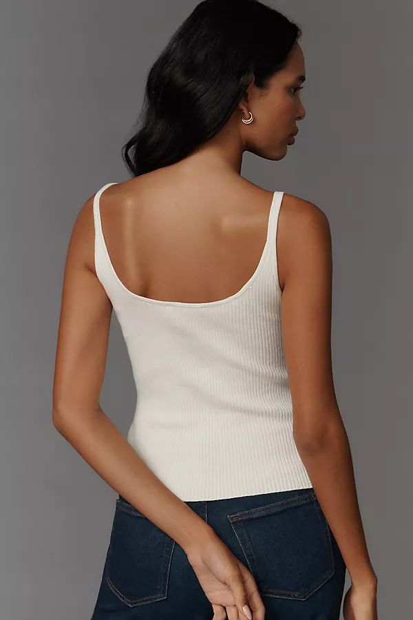 Anthropologie Reformation Eloise Cotton-Blend Tank Top Fior Di Latte