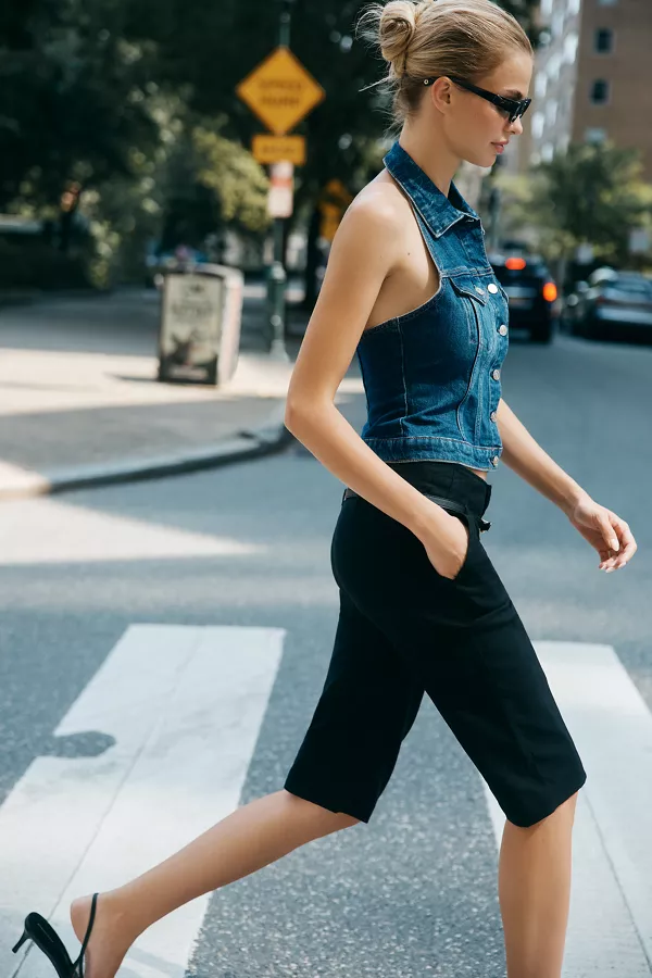 Anthropologie Reformation Luisa Stretch Denim Sleeveless Top Mellusine