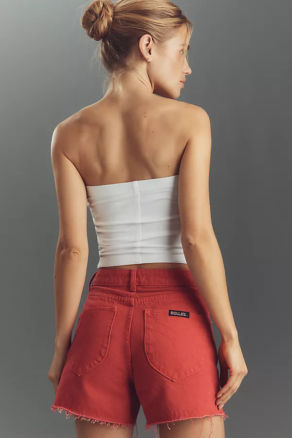 Anthropologie Rolla's Original Cotton Denim Shorts Red