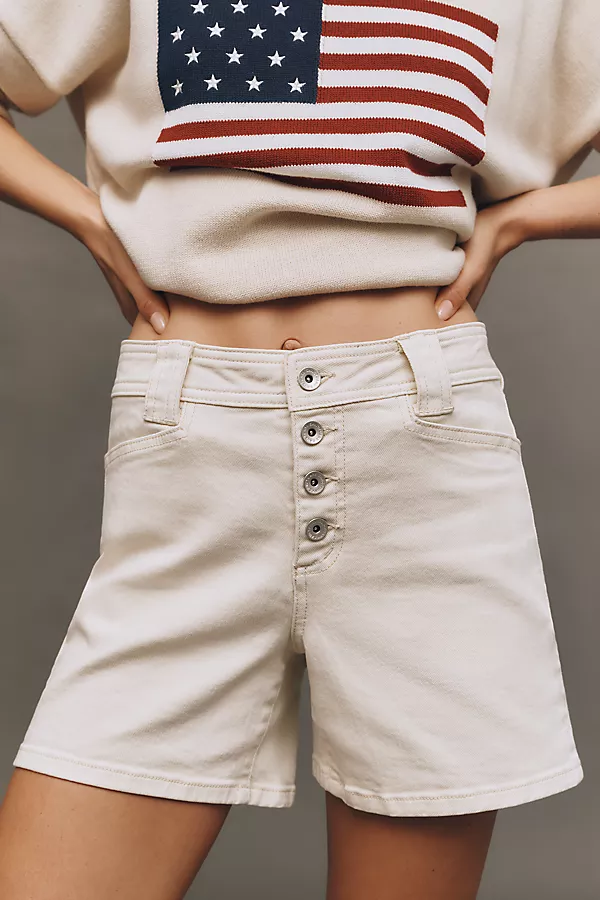 Anthropologie Sanctuary Luna Denim Shorts French Vanilla