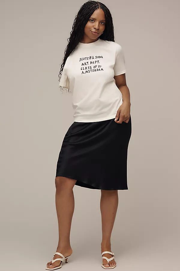 Anthropologie Scotch & Soda Cotton Graphic Tee Eggnog