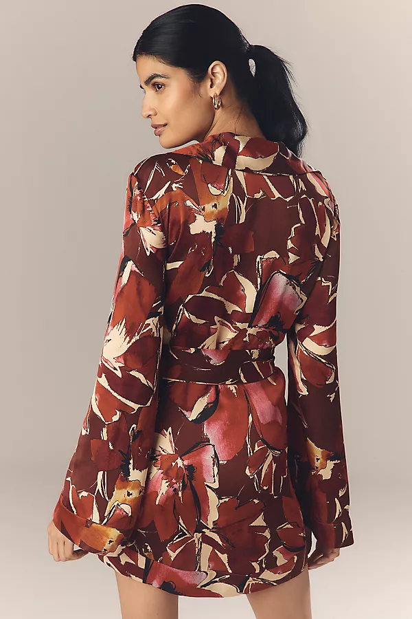 Anthropologie Shona Joy Nolita Shift Mini Dress Rosewood Floral