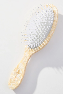 Anthropologie Solar Eclipse Handpainted Acetate Hair Brush Croissant