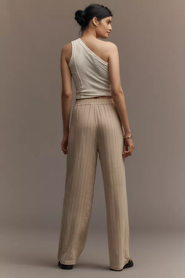 Anthropologie Steve Madden Venetia Striped Pants Oatmeal
