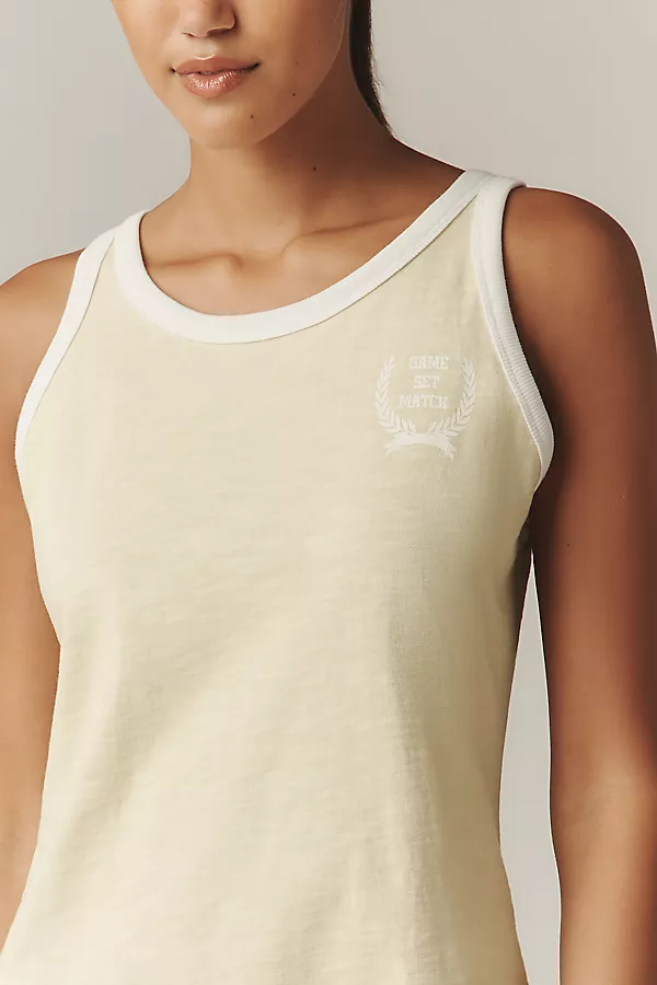 Anthropologie Sundry Racer Cotton Mini Dress Citrus