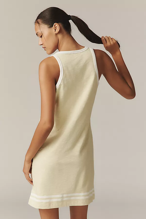 Anthropologie Sundry Racer Cotton Mini Dress Citrus