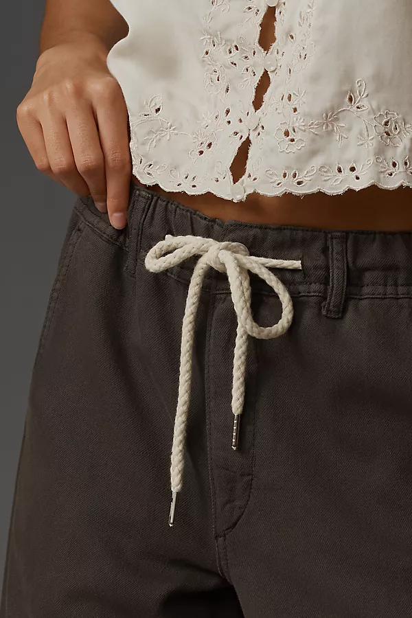 Anthropologie The Adi Pull-On Mid-Rise Flare Pants By Pilcro Black