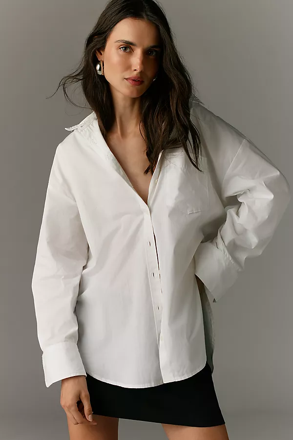 Anthropologie The Bennet Buttondown Shirt By Maeve White