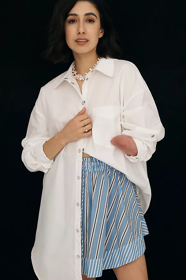 Anthropologie The Bennet Buttondown Shirt By Maeve White