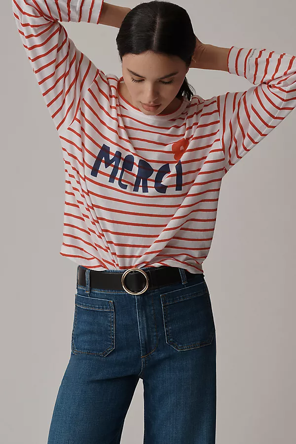 Anthropologie The Colette Crop Wide-Leg Jeans By Maeve MINI FERN WASH