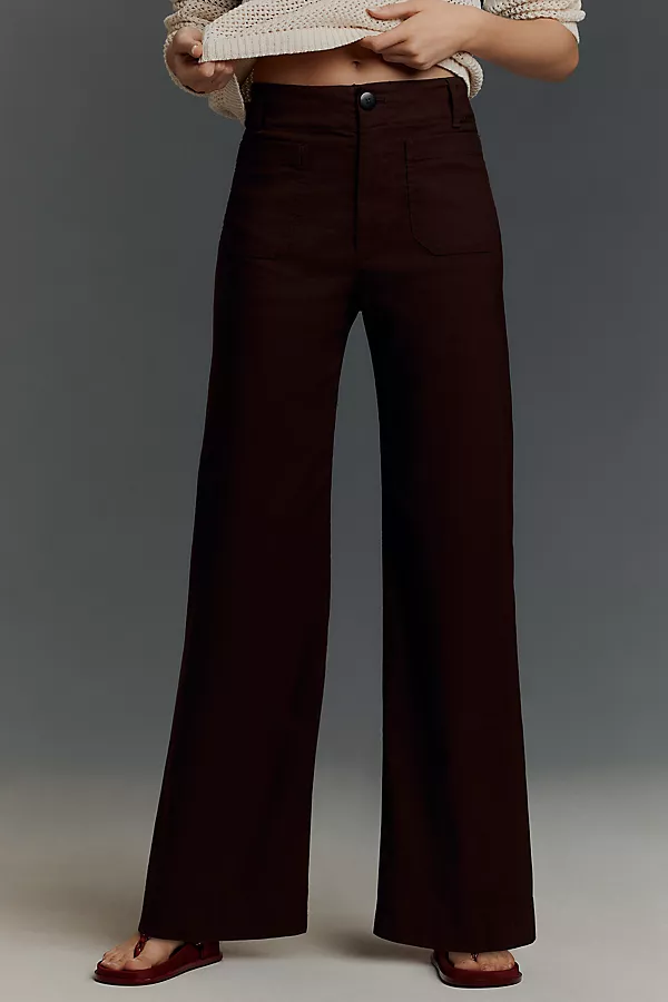 Anthropologie The Colette Full-Length Wide-Leg Pants By Maeve BROWN