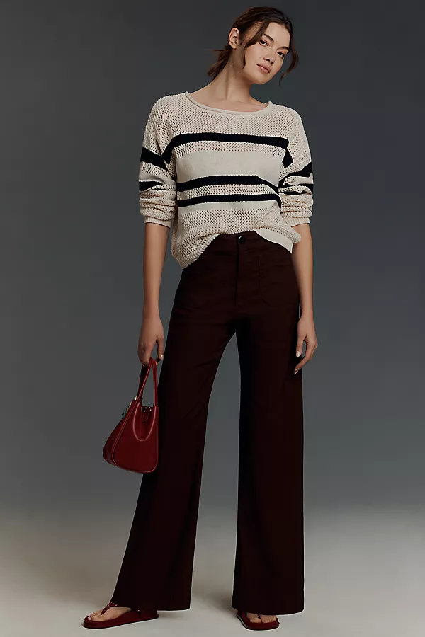 anthropologie The Colette Full-Length Wide-Leg Pants by Maeve BROWN anthropologie The Colette Full-Length Wide-Leg Pants by Maeve BROWN