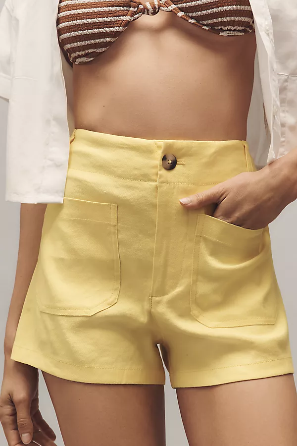 Anthropologie The Colette Linen Blend Shorts By Maeve Lemon