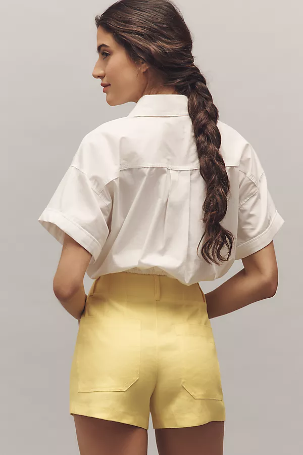 Anthropologie The Colette Linen Blend Shorts By Maeve Lemon