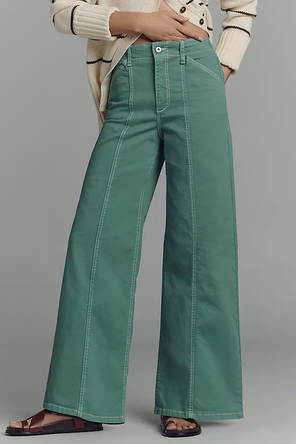 Anthropologie The Delaney Clean-Seamed High-Rise Wide-Leg Jeans By Maeve Green