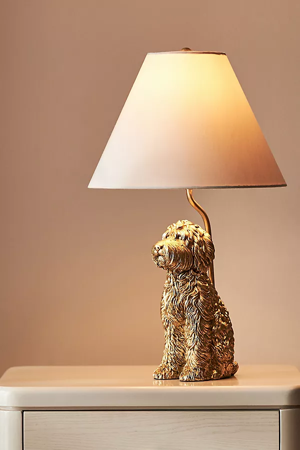 Anthropologie The Icon Table Lamp: Dog Edition Doodle