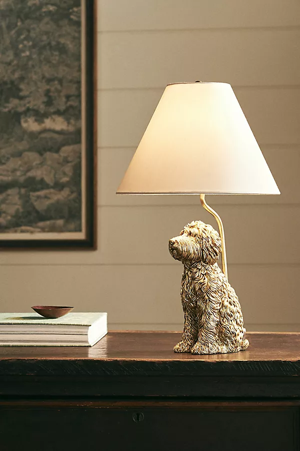 anthropologie The Icon Table Lamp: Dog Edition Doodle