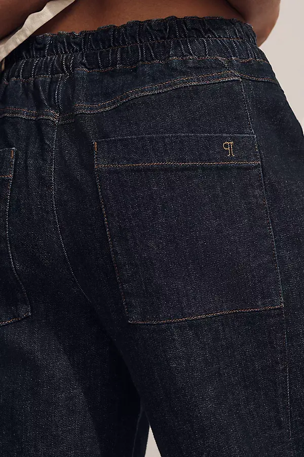 Anthropologie The Izzie Relaxed Pull-On Barrel Jeans By Pilcro Fuse Wash