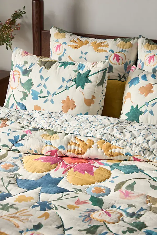 Anthropologie The Printed Cotton Voile Quilt Collection Sawyer