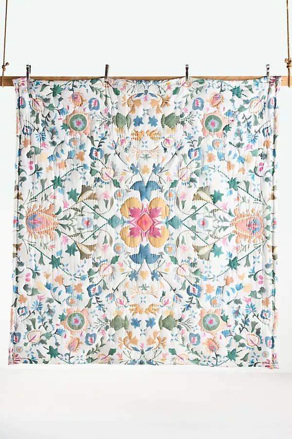 Anthropologie The Printed Cotton Voile Quilt Collection Sawyer