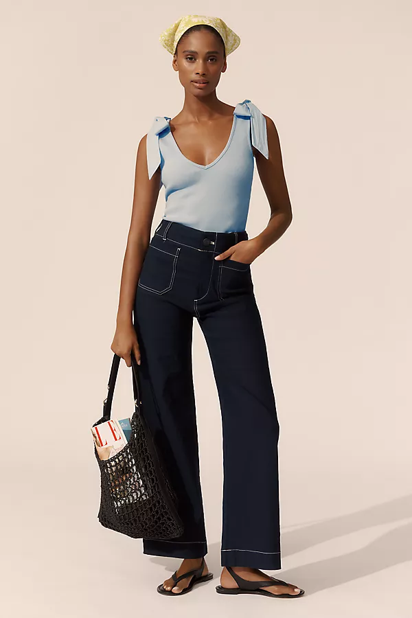 Anthropologie The Rafaela Bow-Tie Tank By Maeve Sky