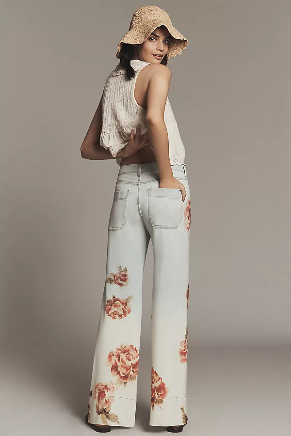 Anthropologie The Rylan Relaxed High-Rise Flare Jeans By Pilcro Neutral