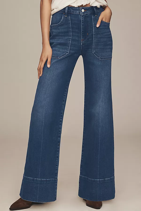 Anthropologie The Rylan Relaxed High-Rise Flare Jeans By Pilcro Aqueduct Wash