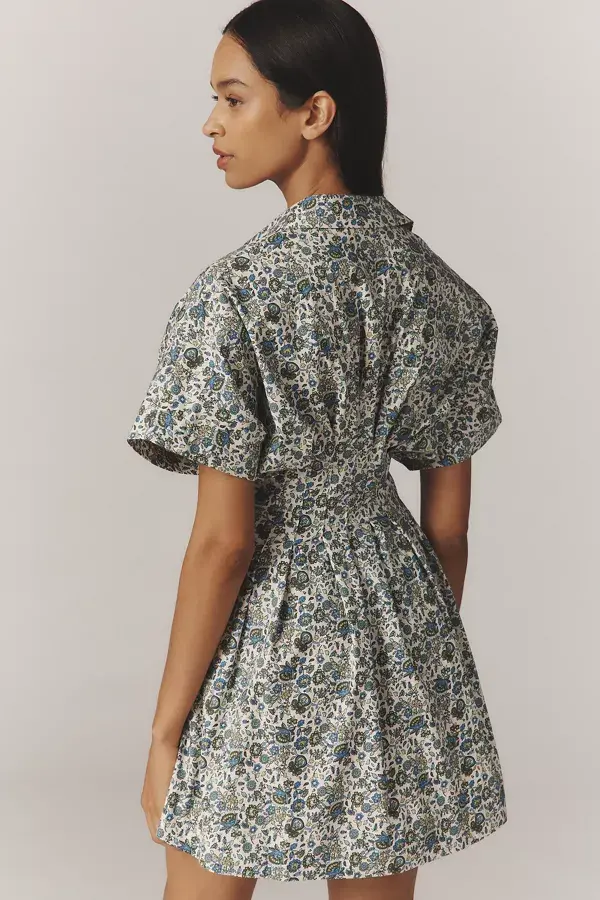 Anthropologie The Tobie Mini Shirt Dress By Exquise All Over Floral