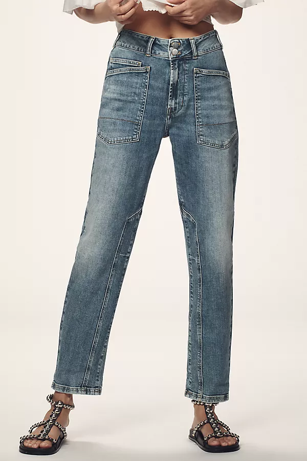 Anthropologie The Wanderer Mid-Rise Relaxed-Leg Jeans By Pilcro LONNIE WASH