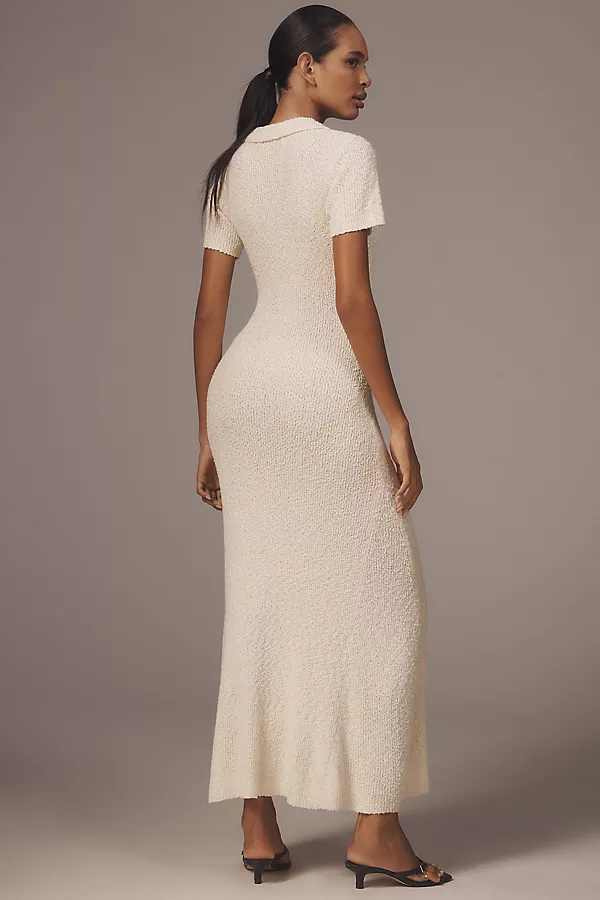 Anthropologie THIRD FORM Wistful V-Neck Midi Dress Pearl