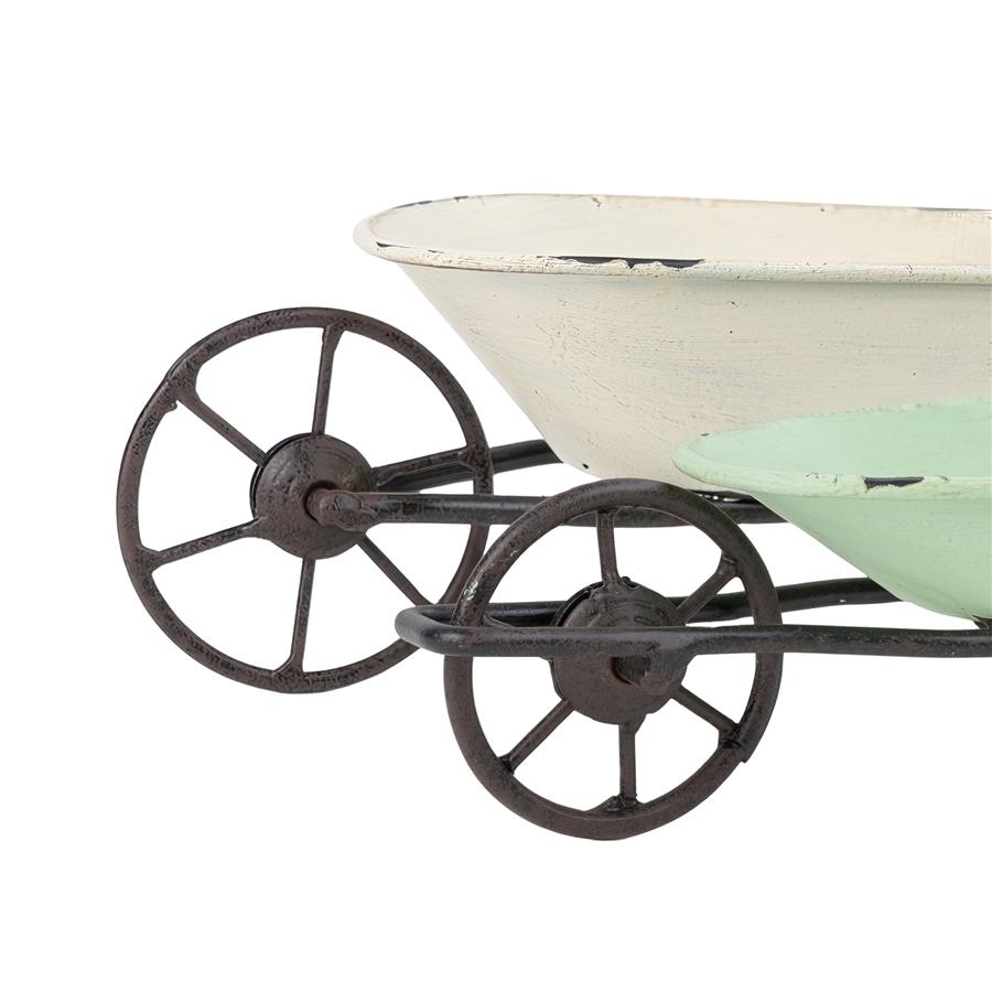 Aspire Home Accents 3021 - Elina Homestead Tabletop Metal Farmhouse Wheelbarrow Set