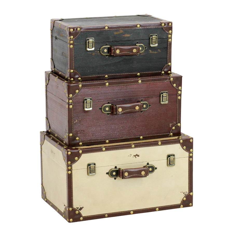 Aspire Home Accents 3279 - Torrance Wood Trunks (Set Of 3)