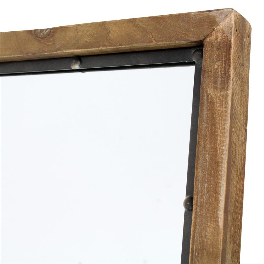 Aspire Home Accents 5520 - Marlon Rustic Wood Wall Mirror