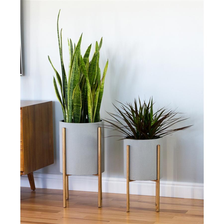 Aspire Home Accents 5742 - Nabila Mid Century Planters (Set Of 2)