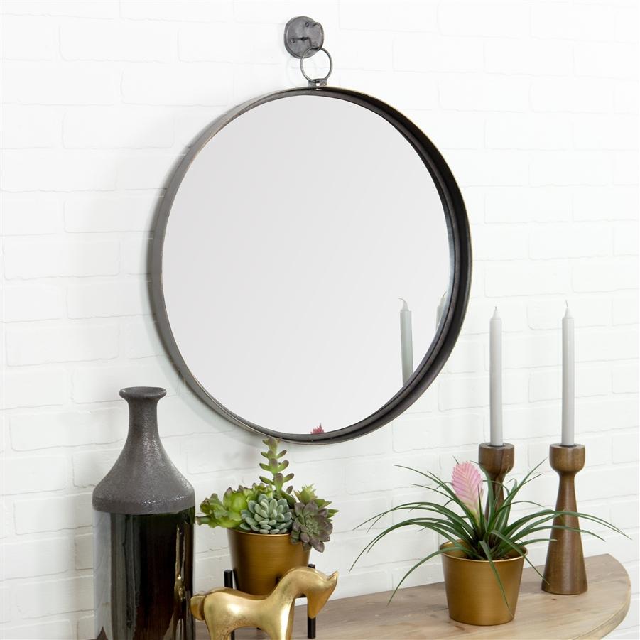 aspire home accents 6343 - Bescott Suspended Round Wall Mirror