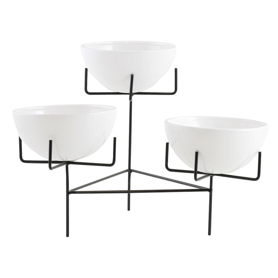 aspire home accents 6640 - Zangora Modern Ceramic 3-Tier Planter