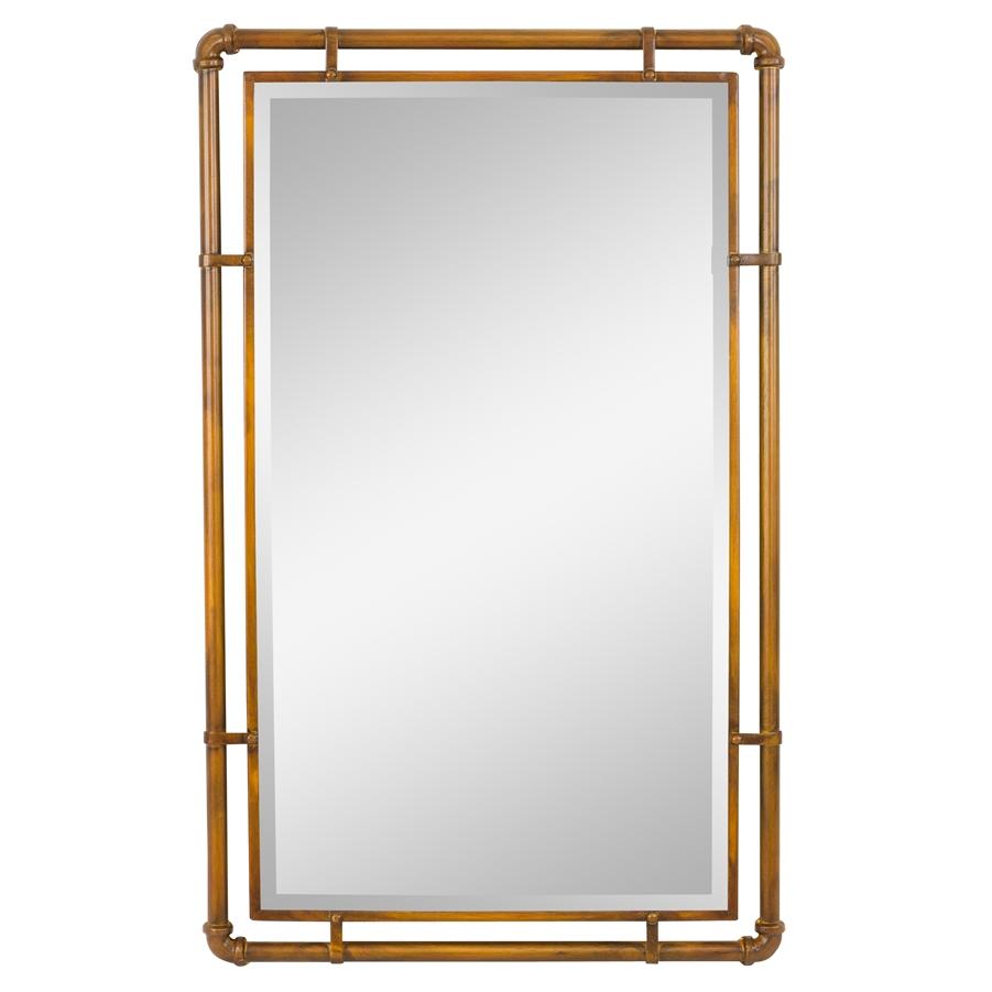 Aspire Home Accents 6703 - Morse Industial Metal Wall Mirror - Copper