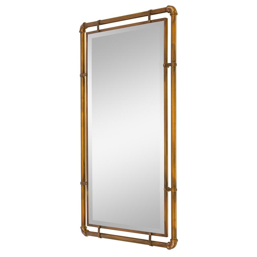 Aspire Home Accents 6703 - Morse Industial Metal Wall Mirror - Copper