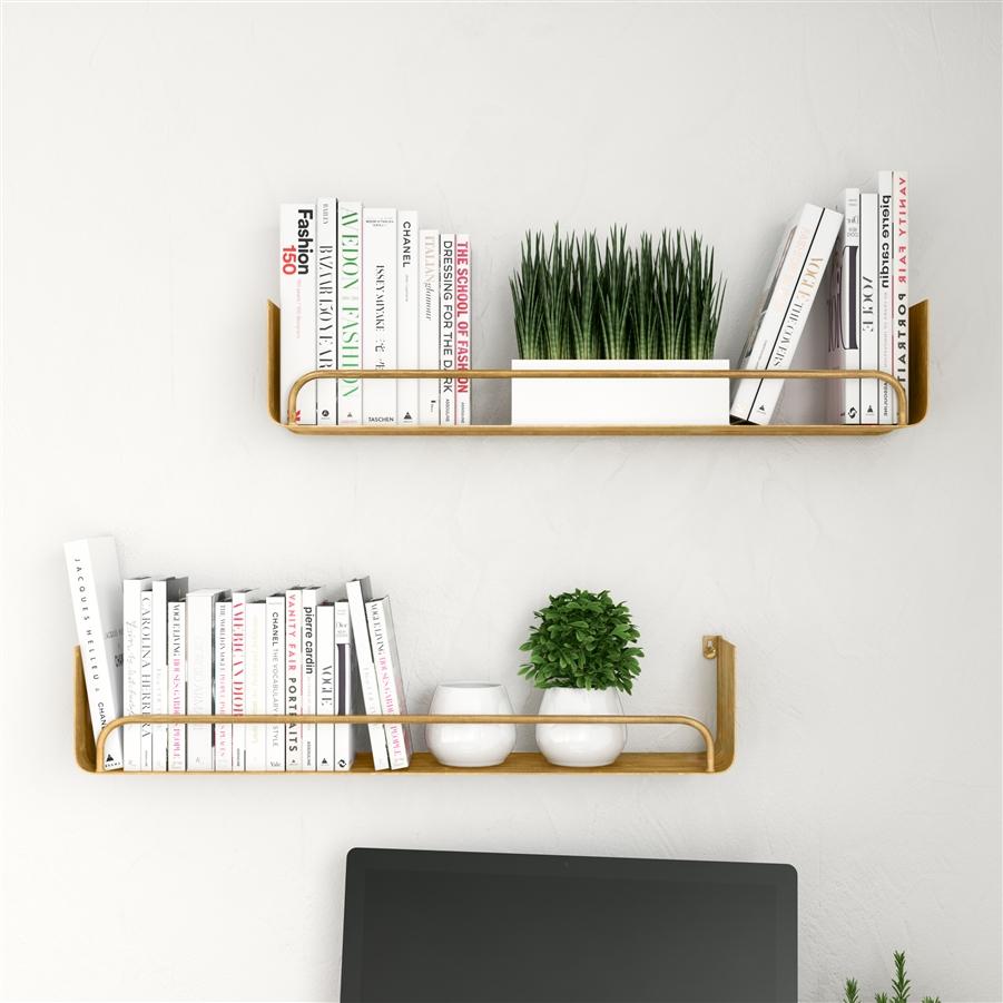 aspire home accents 7326 - Syler Modern Wall Shelf (Set of 2)