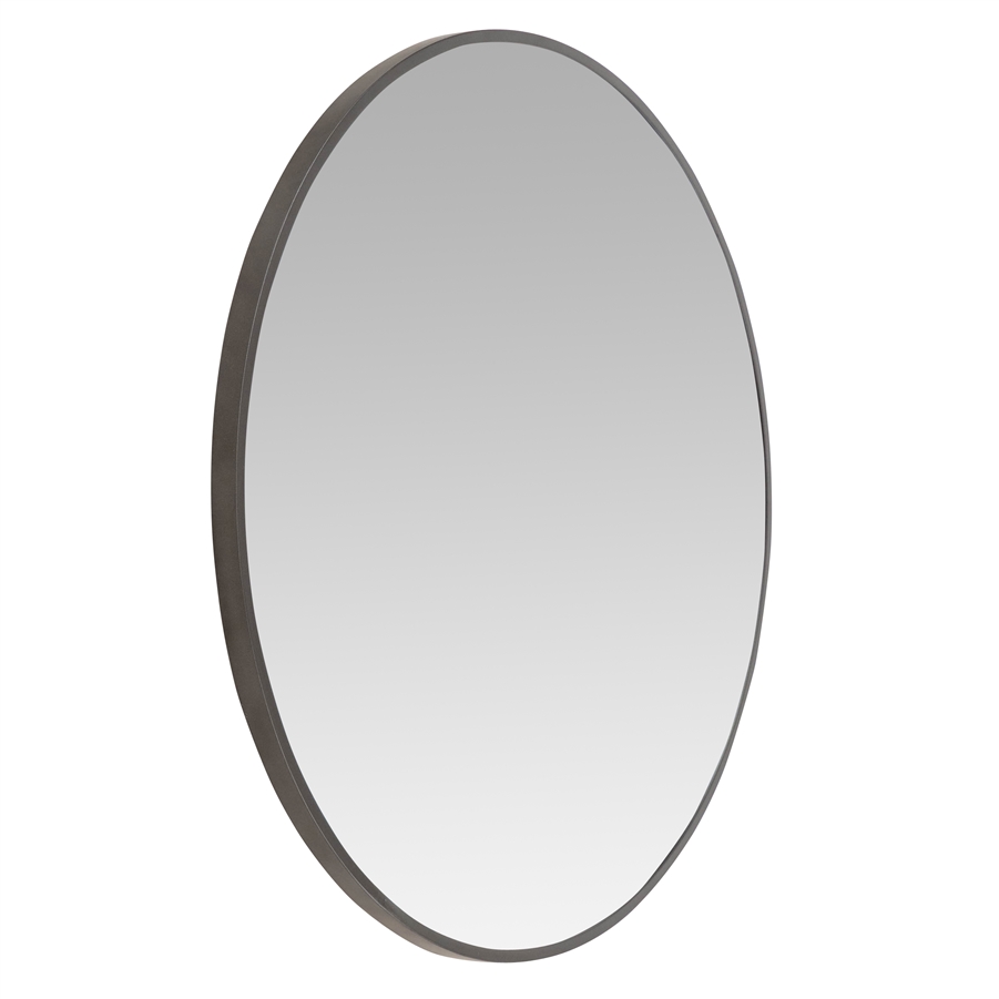 Aspire Home Accents 7549 - Bali Modern Round Wall Mirror - 40" Gray